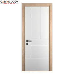 Porte intérieure en WPC au design moderne, technique raffinée, OEM/ODM, en MDF, anti-fissuration, résistante aux termites, pour appartement, villa, hôtel - Product Image 4