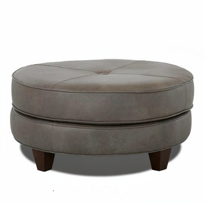 European Style Vintage Industrial <b>Leather</b> Foot <b>Stool</b> for Home Modern Salon Furniture Child-Friendly Design - Product Image 1
