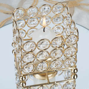 Elegant Decorative <b>Crystal</b> Votive <b>Candle</b> Holders New Christmas Decorations Tealight <b>Candle</b> Holder - Product Image 1