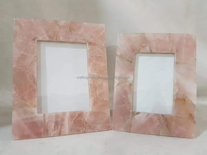 Cadre photo en bois naturel personnalisé en gros avec incrustation d'agate pour la décoration intérieure, cadres en bois de luxe en provenance d'Inde à vendre en gros - Product Image 3