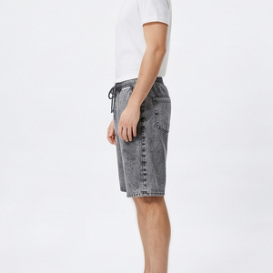 Summer Vintage Denim Shorts <b>Men's</b> <b>Drawstring</b> Waist <b>Jeans</b> Shorts <b>Men</b> Stonewashed Denim Shorts Hip Hop Streetwear Denim Shorts - Product Image 6