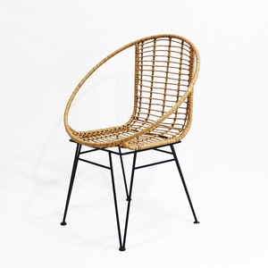 Chaise de jardin Acapulco en rotin tressé moderne pour intérieur/extérieur, confortable pour salon, salle à manger, hôtel, villa - Product Image 3