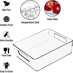 Fridge Organizer Bins Plastic Storage Containers for <b>Pantry</b> and <b>Kitchen</b> Organization - Product Image 2