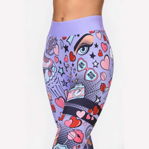 Leggings de Compresión Personalizados para Mujer, 76% Nailon y 24% Otras Telas, Logotipo Sublimado en la Cintura, para Fitness - Product Image 6