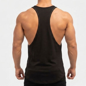 Débardeur de sport pour homme à manches tombantes, respirant, léger, pour l'entraînement, avec logo personnalisé - Product Image 2