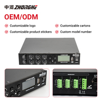 Amplificateur professionnel 2 zones classe D avec Bluetooth, radio FM, USB et écran LCD pour système home cinéma, sonorisation et audio commercial