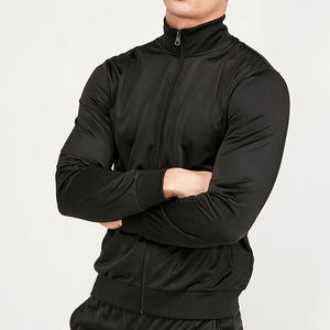 Men's Black Quick Dry Breathable Fleece Tracksuit Full <b>Zip</b> <b>Hooded</b> Sporty Jogging Suit Side Pockets Polyester/Cotton Winter Wear - Product Image 6