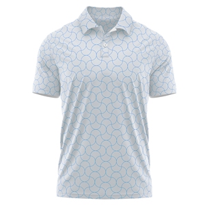 Chemise de golf pour homme à séchage rapide, protection UV, imprimé hawaïen, manches courtes, tissu tricoté, polyester, élasthanne - Product Image 4