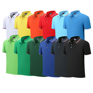 Camisas de Golf de Alta Calidad al por Mayor, 100% Algodón, Cuello de Doble Color, Manga Corta, Transpirables, Lisas, Personalizables con Bordado - Product Image 1