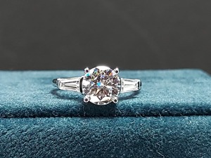 1.5CT Certified Round Brilliant Cut Diamond 14K Solid Gold Three Stone Engagement <b>Wedding</b> Gift Anniversary <b>Ring</b> - Product Image 1