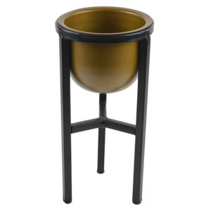 Jardinières en métal noir thermolaqué, design pour décoration de table, jardinières pour salon, pots de fleurs en métal - Product Image 5