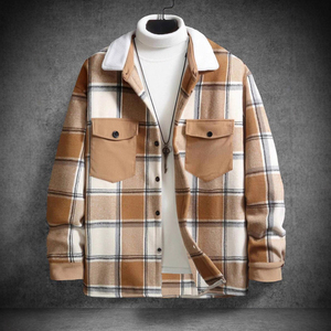 Men's ARTIZ Eco-Friendly Windproof <b>Flannel</b> Shirt <b>Jacket</b> Hood Heavyweight Plaid Pattern Winter Streetwear Factory Direct - Product Image 2