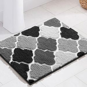 Tapis de bain antidérapant moderne nordique personnalisé en microfibre polyester TPR, tapis de sol absorbant pour la salle de bain et les toilettes domestiques - Product Image 1