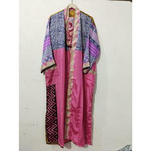 Kimono de Seda de Lujo, Ropa de Estar por Casa, Regalo, Estilo Boho, para Festivales, Uso Diario, Sexy, Hecho a Mano, Vintage, Sari, Manga 3/4, Cubrebaño de Playa - Product Image 6