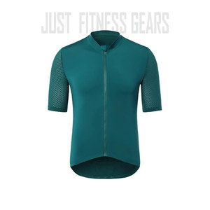 Just Fitness Gears – maillot de cyclisme pour hommes et femmes, manches courtes, bleu clair uni, chemise de vélo, vêtements de sport d'été - Product Image 5