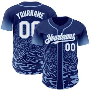 ซื้อเลย เสื้อเบสบอลแบบติดกระดุม น้ำหนักเบา ผลิตจากโพลีเอสเตอร์ สีและขนาดสั่งทำได้ ไซส์ XS-7XL ชุดเบสบอลแบบซับลิเมชั่น - Product Image 1