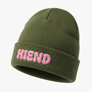 Custom 100% Acrylic Winter Beanie <b>Hat</b> Silk Screen Print Applique Knit <b>Cap</b> Breathable Durable Unisex OEM Logo - Product Image 3