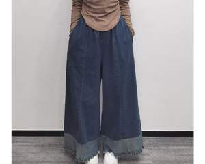 Vaqueros de mezclilla casuales de cintura media, holgados y ajustados, con lazo y volantes, a la moda para mujer - Product Image 5