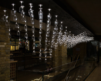 Éclairage de luxe de verre à vin bar à vin lampe à main en verre soufflé à LED éclairage de lustre en verre à vin pour bar restaurant hôtel