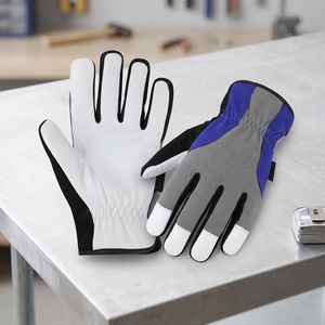 Gants de mécanicien en cuir de chèvre de haute qualité, avec poignet élastique, respirants, résistants à la chaleur, robustes, pour la sécurité industrielle, doux - Product Image 2