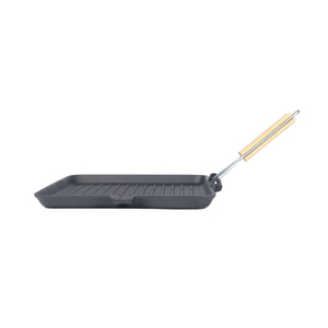 Poêle grill antiadhésive multifonctionnelle idéale pour la cuisson à l'intérieur, la friture, la rôtissure et les repas sains sans huile - Product Image 1