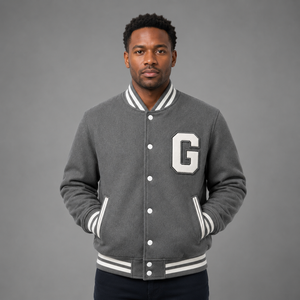 Veste universitaire pour homme, automne, logo personnalisé, manches longues, veste de baseball, veste de letterman, OEM, vente en gros - Product Image 2
