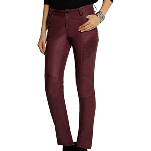 Pantalones de Cuero con Silueta Relajada, Moda Contemporánea, Pantalones de Cuero de Piel de Oveja de Lujo, Colección Premium para Invierno Cálido - Product Image 1