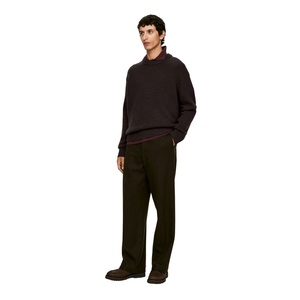 Suéter de punto de lana ajustado informal con logotipo frontal transpirable de invierno para hombre personalizado de alta calidad suéter de punto clásico Vintage para hombre - Product Image 6