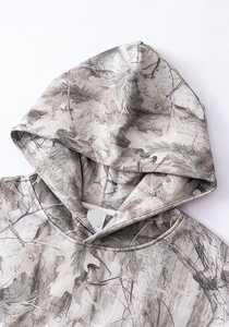 Sweat à capuche unisexe personnalisé en molleton 100% coton épais, motif camouflage Real Tree hiver, coupe oversize, style streetwear, imprimé numérique intégral - Product Image 4