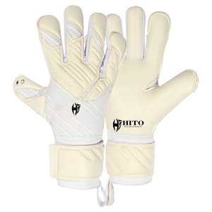 Fabrication de vêtements de sport, gants de gardien de but, paume avant 4 mm en latex Giga, dos en relief et injection de silicone, coupe hybride - Product Image 1