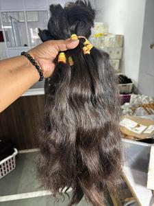 Extensions de cheveux humains vierges Remy brun naturel, cuticules alignées, pointes épaisses et saines, qualité salon, sans nœuds. - Product Image 3