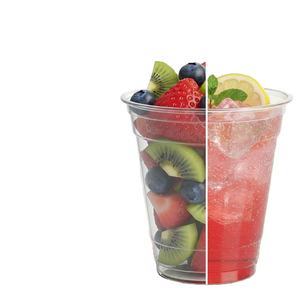 Gobelets compostables transparents de 12 oz, écologiques, modernes, à base de plantes, alternative au plastique, sans BPA, biodégradables, PLA, anti-fuite - Product Image 1