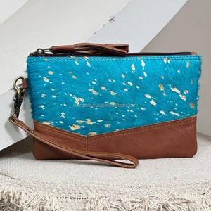 Ladies Hair On Metallic Cowhide Leather Clutch Fashion Designer Casual Envelope Wristlet & Tassel Clutch Wholesale Women's <b>Purse</b> - Product Image 5