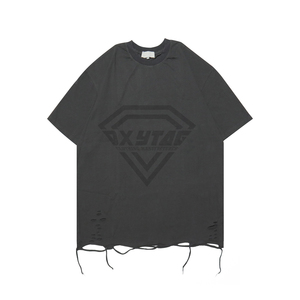 เสื้อยืดเปล่าสไตล์วินเทจสำหรับผู้ชาย ทรงโอเวอร์ไซส์ ลวดลายกราฟิกแบบทำเก่า ผ้าคอตตอนหนานุ่ม ผลิตโดยผู้ผลิตเสื้อผ้าสตรีทแวร์ - Product Image 2