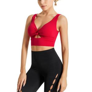 Sujetador deportivo sin espalda de bajo impacto para mujer, 100% de alta calidad, sólido y transpirable, con logo bordado personalizado, novedad 2026, venta al por mayor - Product Image 5