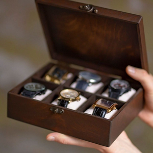 Boîte de rangement pour montres en bois de luxe, nouveau design, 12 emplacements, organiseur et présentoir pour femmes et hommes, à prix incroyable - Product Image 2