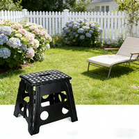 Custom Modern Folding <strong>Stool</strong> 9 to 18 Inch Rectangular Shape <strong>Plastic</strong> Foldable Step <strong>Stool</strong> for Camping Outdoor Garden Hiking