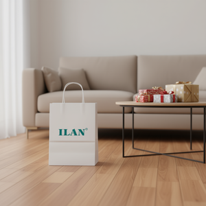 Sacchetto regalo in carta Iln 25x12x33,5 cm con manico bianco per confezioni regalo - Product Image 2