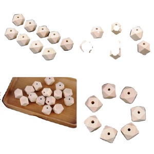 <b>Wooden</b> Beads Round <b>Heart</b> Pattern Handmade Modern Design Multi-piece Package Indian Handicraft for Easter and Back to School - Product Image 1