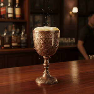 Handmade Brass Chalice Royal Engraved <b>Goblet</b> Vintage Metal Cup | Medieval Decorative Collectible Premium Quality Indian Export - Product Image 3