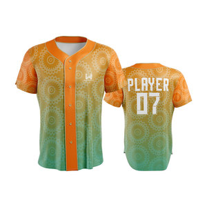 Customized Women's Button Closure Breathable <b>Baseball</b> Jerseys Plus Size Custom Front Logo Silk Screen Printed 100% Polyester - Product Image 1