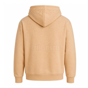 Comfortable Premium <b>Rhinestone</b> <b>Hoodies</b> with Crystal Embellishment 100% Cotton Eco-Friendly & Breathable Winter Clothing for Men - Product Image 2