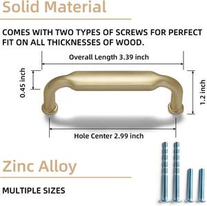 Premium Kitchen Cabinet Drawer Handles Modern Furniture Door Pull Handles for Home Office - Product Image 4