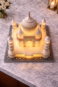 Maqueta de Mármol Taj Mahal LED Pulido Hecho a Mano, Ecológico, con Diseño Incrustado, Iluminado, para Decoración del Hogar, Regalo de Boda, Exportación - Product Image 4