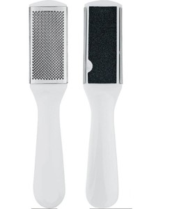 Lima de acero inoxidable para pies, removedor de callos, herramienta de pedicura curvada de doble cara para piel dura, colores blanco, rosa, azul, morado - Product Image 5