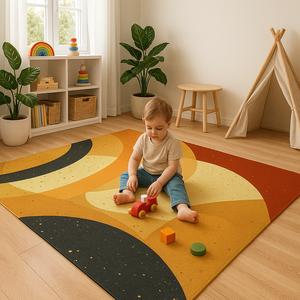Handmade Modern soft <b>Wool</b> Rug multi color beige black <b>red</b> Hand-Tufted Material for Home Picnic - Product Image 3