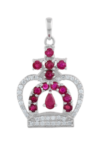Colgante de Diamante y Múltiples Zafiros en Plata de Ley 92.5 KLSP-50621 - Product Image 6