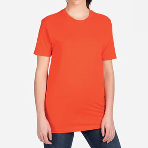 Camisetas Básicas al por Mayor para Hombre, Color Naranja, Camisetas Unisex de Algodón de Primera Calidad - Product Image 3