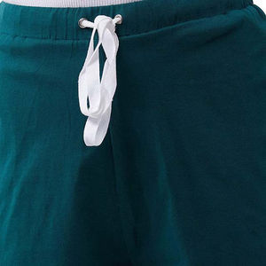 2026 Best Selling Summer Solid Women's Casual <b>Twin</b> <b>Set</b> 100% Cotton Canvas Breathable Above Knee Short T-Shirt & Shorts - Product Image 5