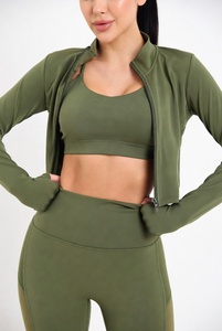 HIGH QUALITY Fitness Blank Ladies Sport Custom Yga Set <b>Crop</b> Top Yoga Wear <b>Legging</b> Women 3 Piece Yoga Sets Set Women2026 - Product Image 1